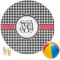 Houndstooth Round Beach Towel (Personalized)