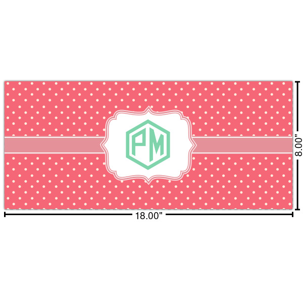 Custom Pink & Orange Chevron Cabinet Decal - Small (Personalized)