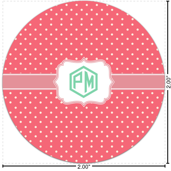 Custom Pink & Orange Chevron Multipurpose Round Labels - 2" (Personalized)