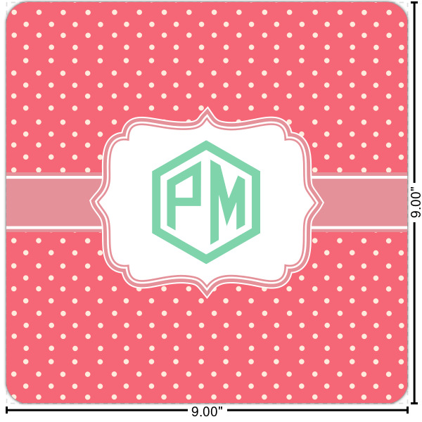 Custom Pink & Orange Chevron Square Decal - Small (Personalized)