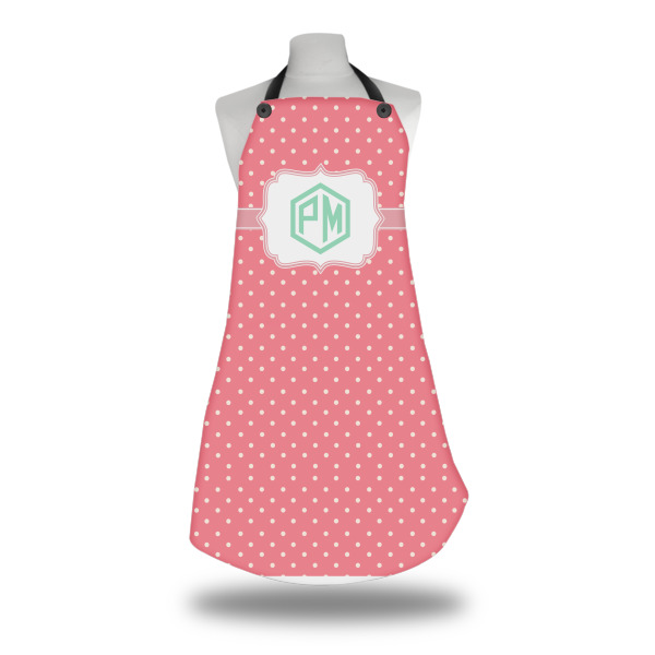 Custom Pink & Orange Chevron Apron w/ Monogram