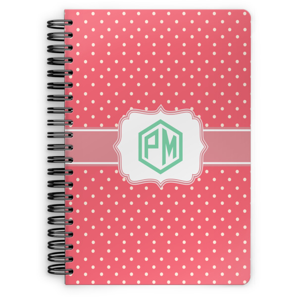 Custom Pink & Orange Chevron Spiral Notebook (Personalized)
