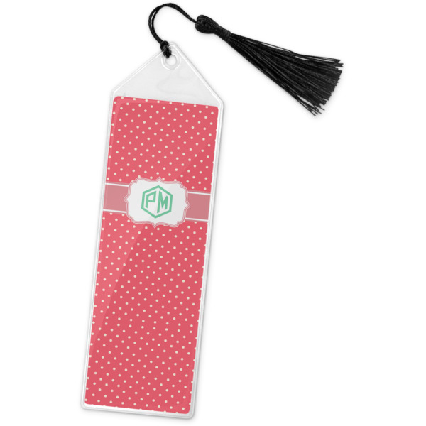 Custom Pink & Orange Chevron Book Mark w/Tassel (Personalized)