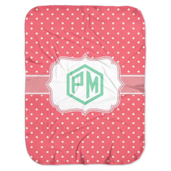 Custom Pink & Orange Chevron Baby Swaddling Blanket (Personalized)