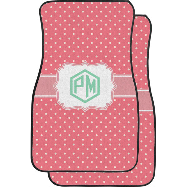 Custom Pink & Orange Chevron Car Floor Mats (Personalized)