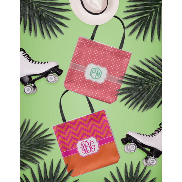 Custom Design - Canvas Tote Lifestyle Front and Back- 13x13