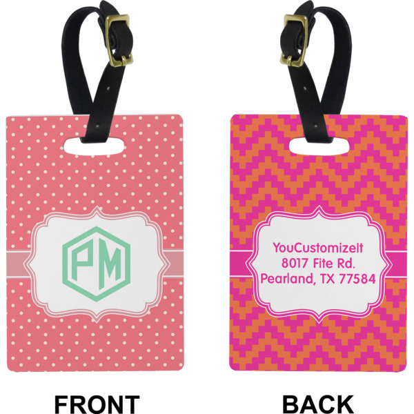 Custom Design - Rectangle Luggage Tag (Front + Back)