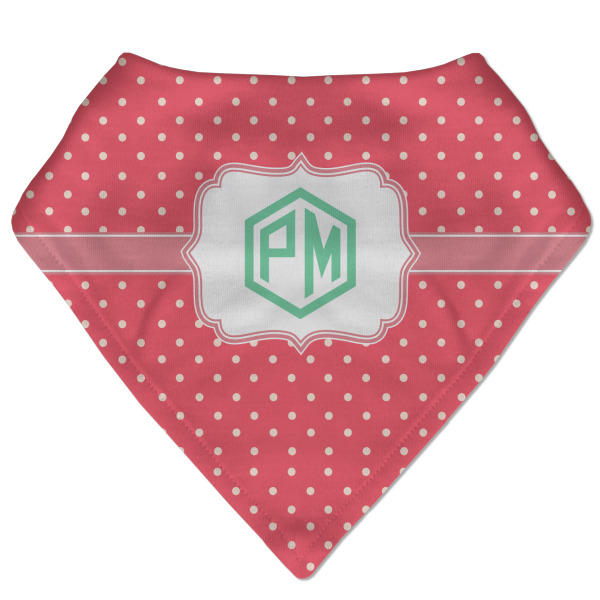 Custom Pink & Orange Chevron Bandana Bib (Personalized)