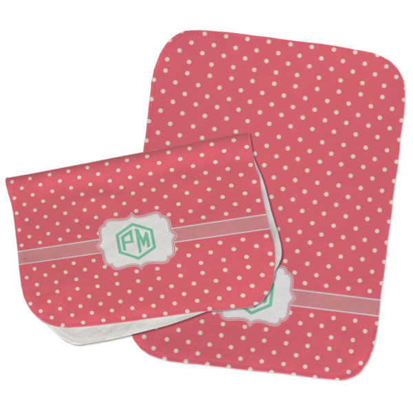 Custom Design - Two Rectangle Burp Cloths - Open & Folded
