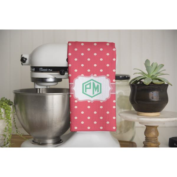 Custom Design - Waffle Weave Towel - Full Color Print - Lifestyle Image