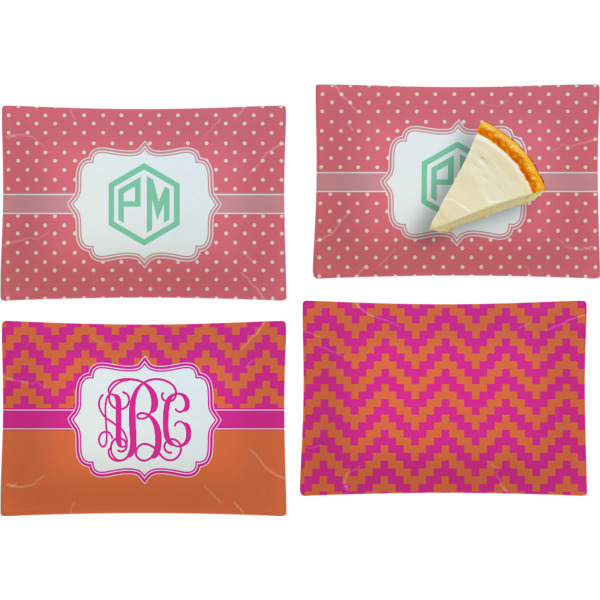 Custom Design - Set of Rectangular Appetizer / Dessert Plates