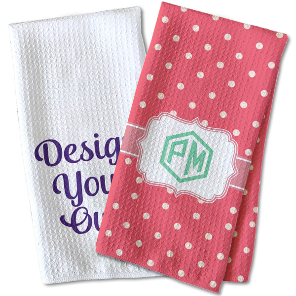 Custom Design - Waffle Weave Towels - Two Print Styles