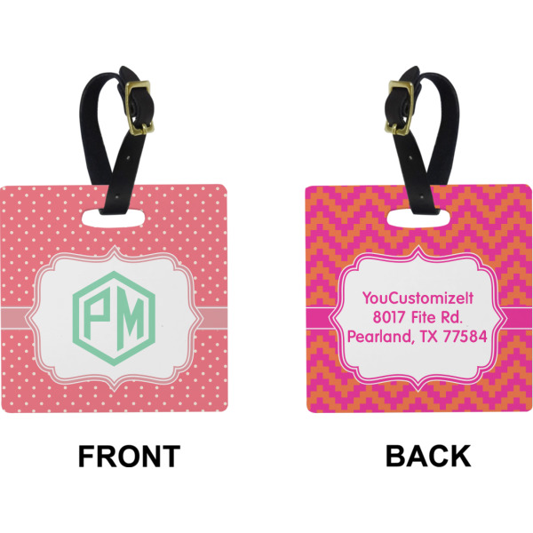 Custom Design - Square Luggage Tag (Front + Back)