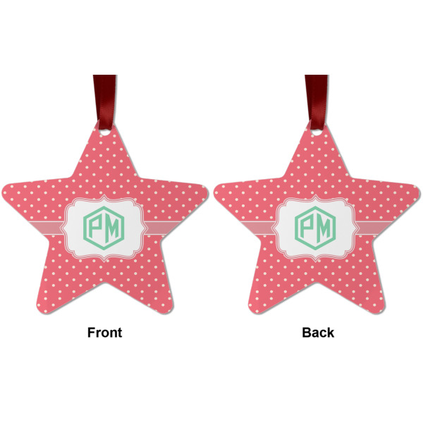 Custom Design - Metal Star Ornament - Front and Back