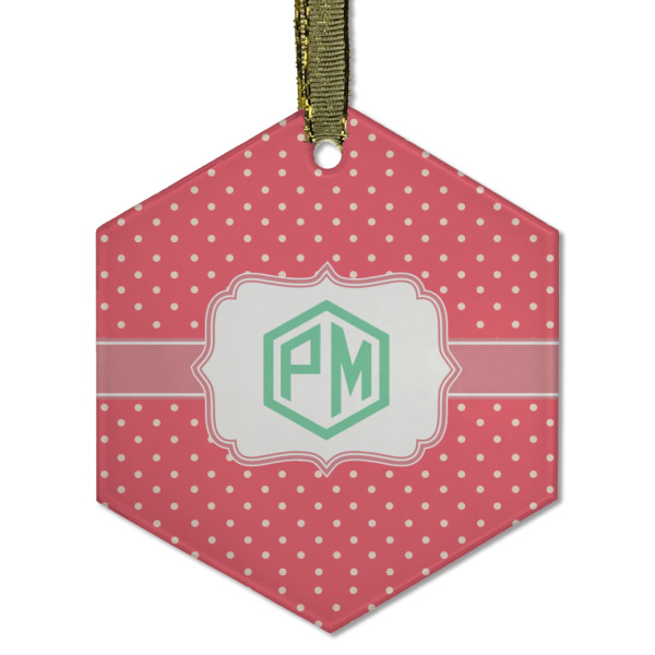 Custom Design - Frosted Glass Ornament - Hexagon