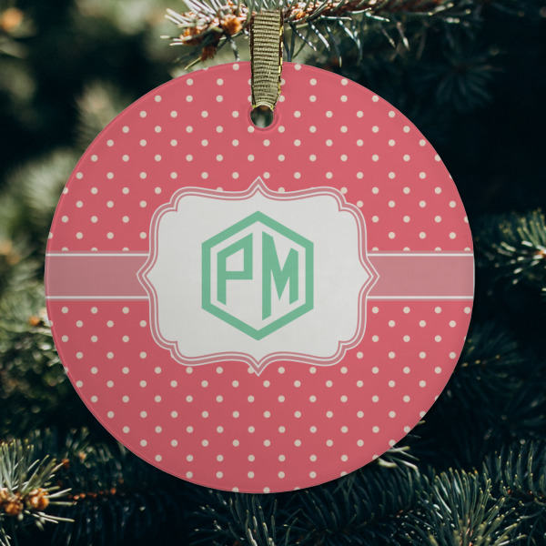 Custom Design - Frosted Glass Ornament - Round (Lifestyle)