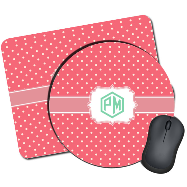 Custom Pink & Orange Chevron Mouse Pad (Personalized)