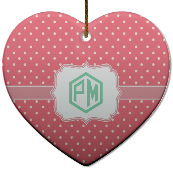 Custom Design - Ceramic Flat Ornament - Heart (Front)