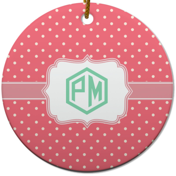 Custom Design - Ceramic Flat Ornament - Circle (Front)