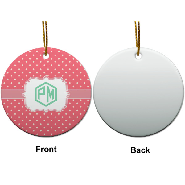Custom Design - Ceramic Flat Ornament - Circle Front & Back (APPROVAL)