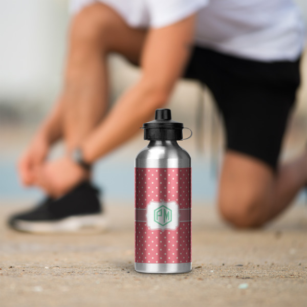 Custom Design - Aluminum Water Bottle - Silver LIFESTYLE