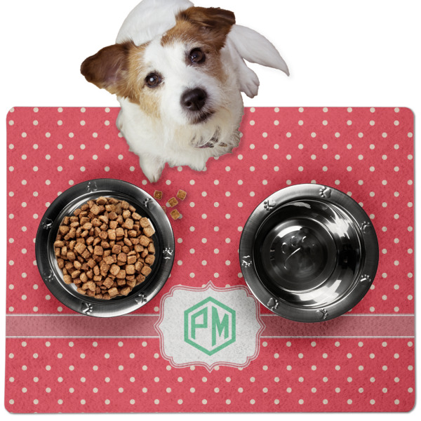 Custom Design - Dog Food Mat - Medium LIFESTYLE