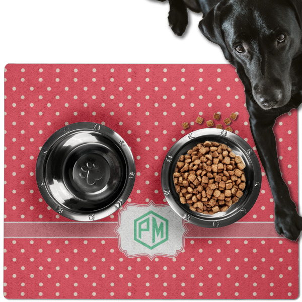 Custom Design - Dog Food Mat - Large LIFESTYLE