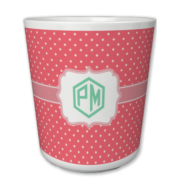 Custom Pink & Orange Chevron Plastic Tumbler 6oz (Personalized)