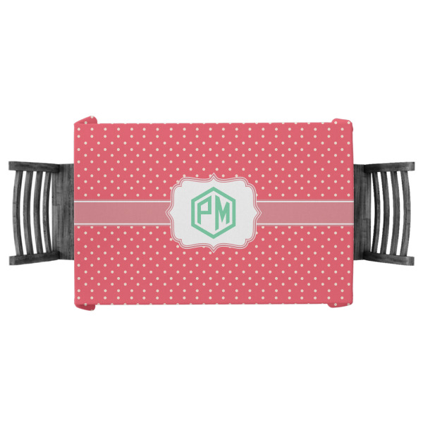 Custom Pink & Orange Chevron Tablecloth - 58"x58" (Personalized)