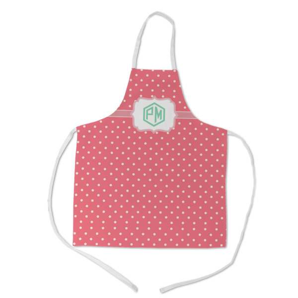 Custom Pink & Orange Chevron Kid's Apron w/ Monogram