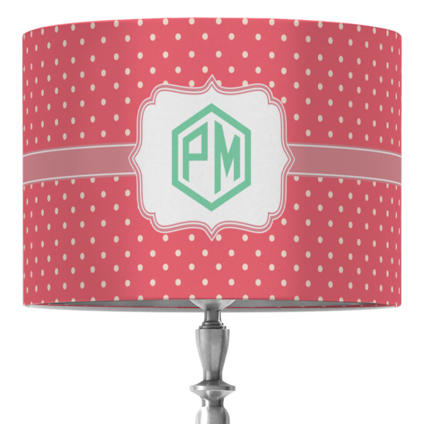 Custom Pink & Orange Chevron 16" Drum Lamp Shade - Fabric (Personalized)