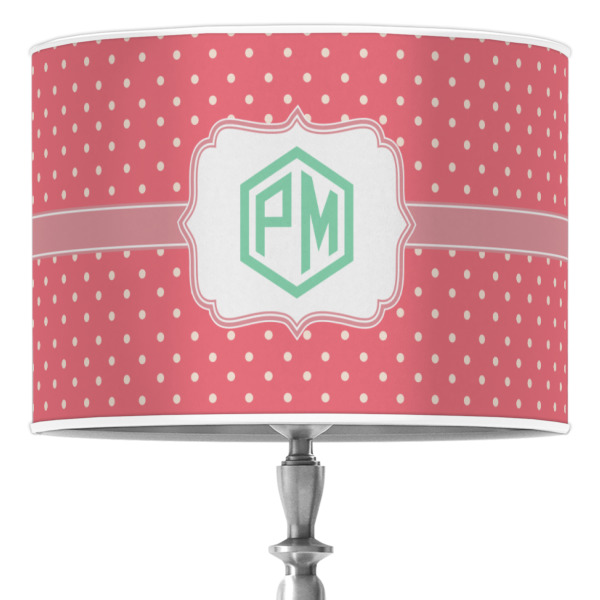 Custom Pink & Orange Chevron Drum Lamp Shade (Personalized)