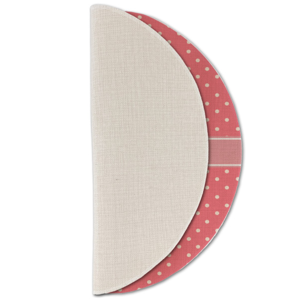 Custom Design - Round Linen Placemats - HALF FOLDED (single sided)