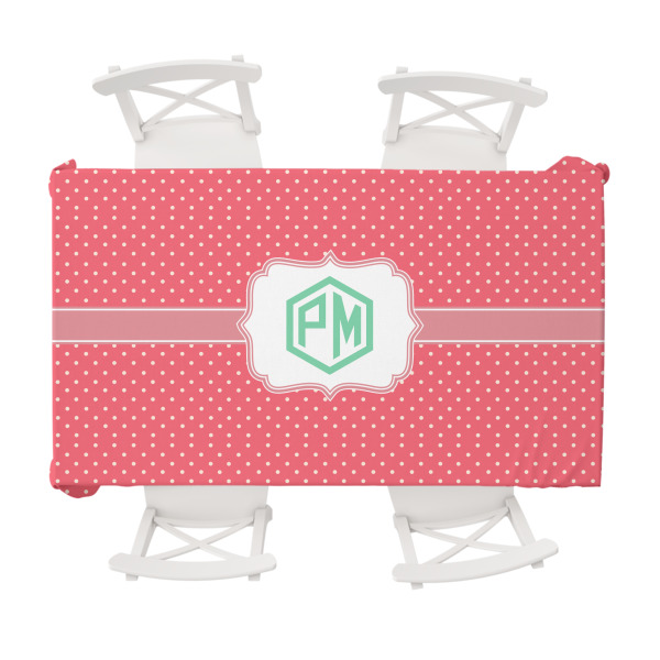 Custom Pink & Orange Chevron Tablecloth - 58"x102" (Personalized)