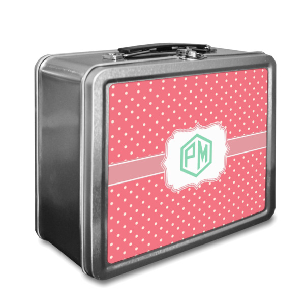 Custom Pink & Orange Chevron Lunch Box (Personalized)