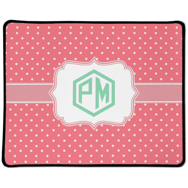 Custom Pink & Orange Chevron Large Gaming Mouse Pad - 12.5" x 10" (Personalized)