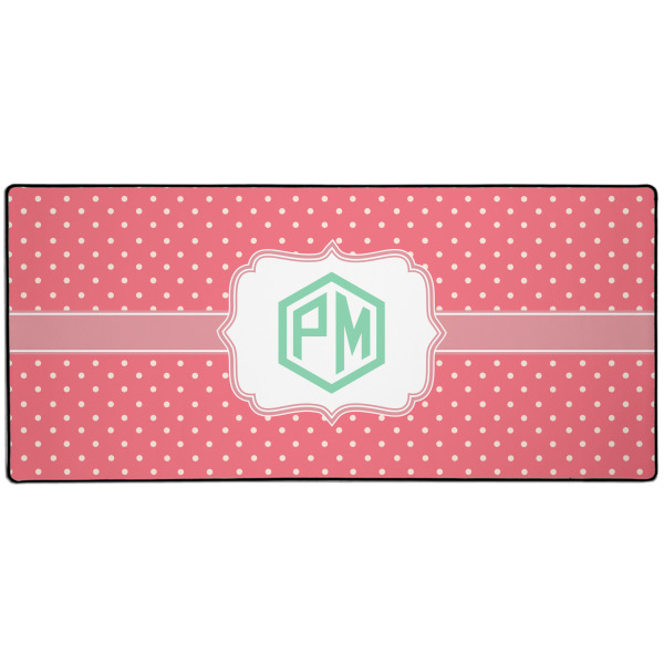 Custom Pink & Orange Chevron Gaming Mouse Pad (Personalized)