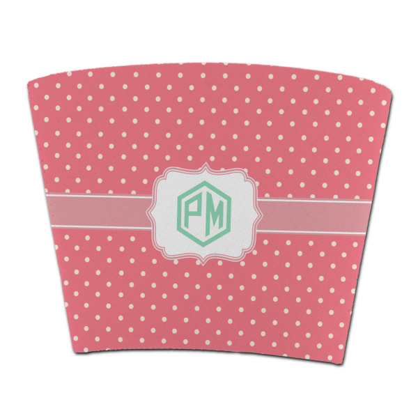 Custom Pink & Orange Chevron Party Cup Sleeve - without bottom (Personalized)