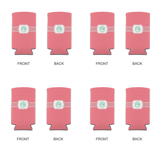 Custom Design - Can Cooler - Tall 12oz - Set of 4 - Front & Back