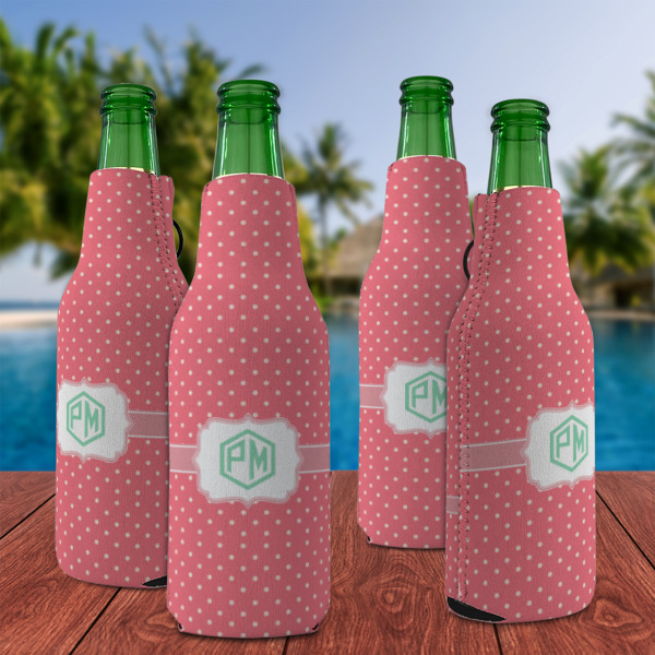 Custom Design - Zipper Bottle Cooler - Set of 4 - Lifestyle