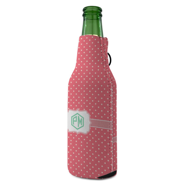 Custom Design - Zipper Bottle Cooler - ANGLE (bottle)