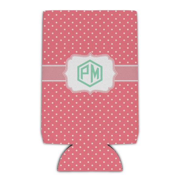 Custom Pink & Orange Chevron Can Cooler (Personalized)