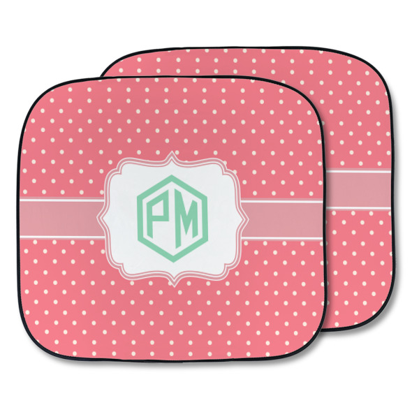 Custom Pink & Orange Chevron Car Sun Shade - Two Piece (Personalized)