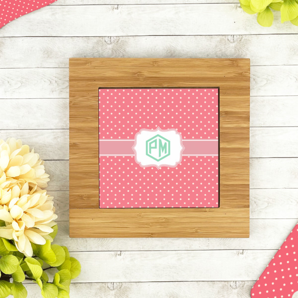 Custom Design - Bamboo Trivet with 6" Tile - LIFESTYLE