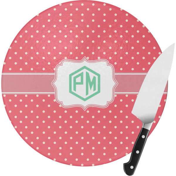 Custom Design Your Own Round Glass Cutting Board - Small