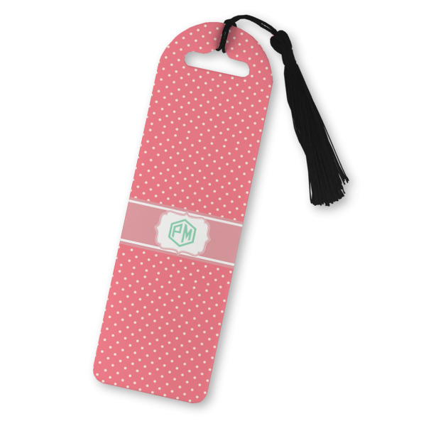 Custom Pink & Orange Chevron Plastic Bookmark (Personalized)