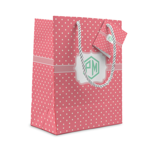 Custom Pink & Orange Chevron Gift Bag (Personalized)