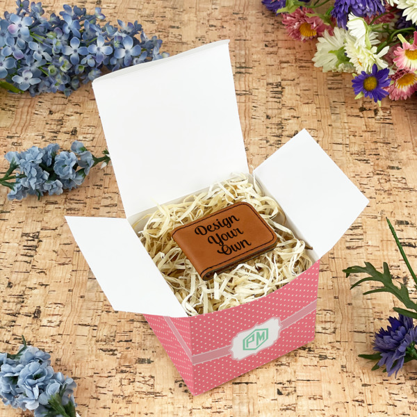 Custom Design - Cube Favor Gift Box - In Context