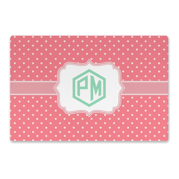 Custom Pink & Orange Chevron Large Rectangle Car Magnet (Personalized)