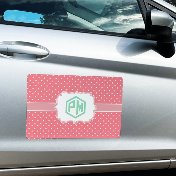 Custom Design - Large Rectangle Car Magnets- In Context